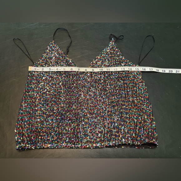 Altar'd State Black Multicolor Sequin Camisole - Picture 11 of 14